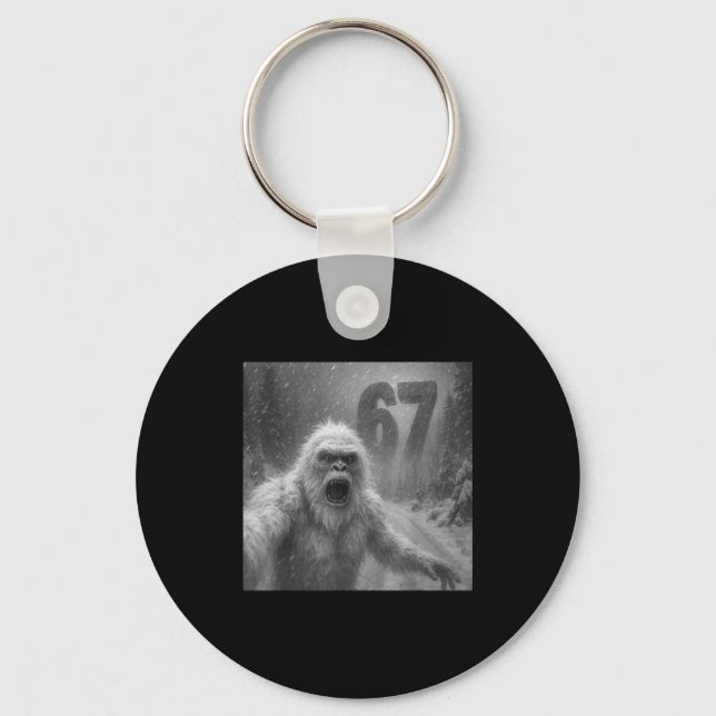 Funny Six Seven 6 7 Meme Gen Z Alpha Slang Yeti Se Keychain (Front)