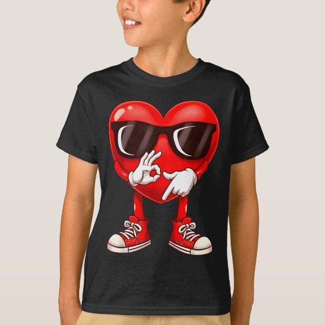 Funny Six Seven 6 7 Meme Heart Valentines Day Men  T-Shirt (Front)