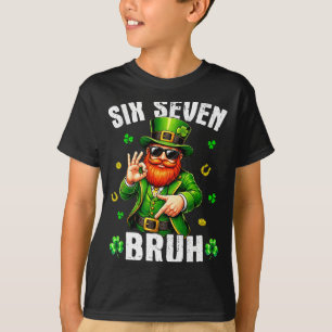 Funny six seven 6 7 meme leprechaun st patricks da T-Shirt