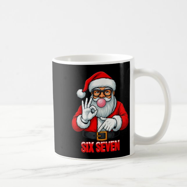 Funny Six Seven 6 7 Meme Santa Christmas Shirt Men Coffee Mug (Right)