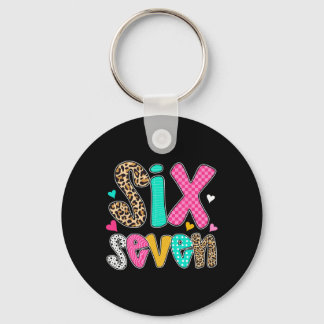 Funny Six Seven 6 7 Meme Teacher Design For Men Wo Keychain