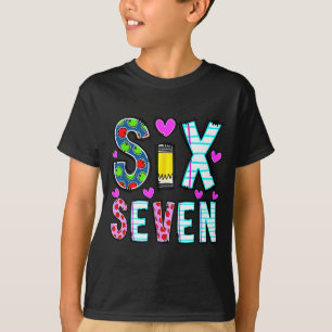 Funny Six Seven 6 7 Meme Teacher Design For Men Wo T-Shirt