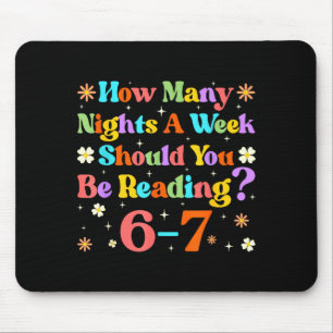 Funny Six Seven 6 7 Meme Teacher Design Reading 6- Mouse Pad