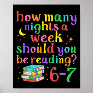Funny Six Seven 6 7 Meme Teacher Design Reading 6- Poster