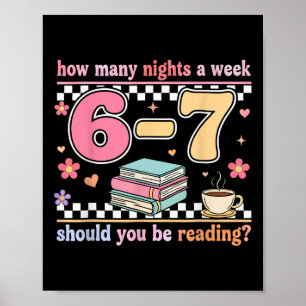 Funny Six Seven 6 7 Meme Teacher Design Reading 6- Poster