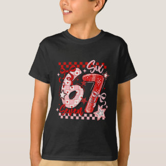 Funny Six Seven 6 7 Meme Valentine Girl  T-Shirt