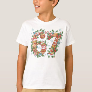Funny Six Seven Brainrot Meme 6-7 Kids Christmas T-Shirt