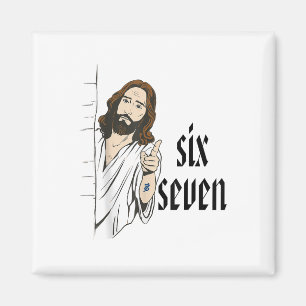 Funny Six Seven Brainrot Meme 6 7 Viral Gen Z 67 T Magnet
