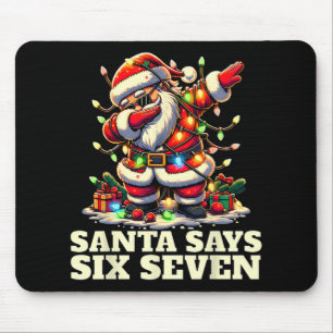 Funny Six Seven Christmas 6-7 Meme Santa 6 7 Santa Mouse Pad