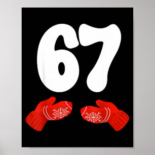 Funny Six Seven Christmas Pajamas Meme Gen Alpha 6 Poster