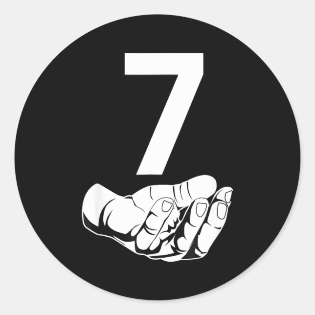 Funny Six Seven Gen Alpha Slang Meme 6 7 Matching  Classic Round Sticker (Front)