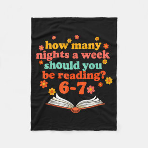 Funny Six Seven Meme 6 7 Teacher Book Reading 6 7  Fleece Blanket