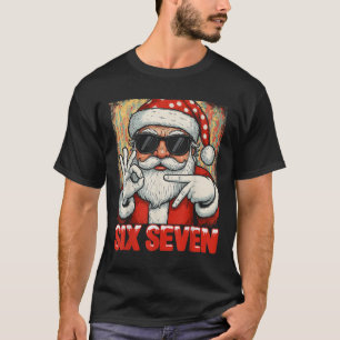 Funny Six Seven Meme Christmas Cool Santa Saying 6 T-Shirt