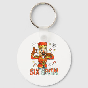 Funny Six Seven Meme Christmas Nutcracker Men Wome Keychain