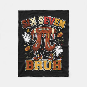 Funny six seven meme football day 3.14 math lovers fleece blanket