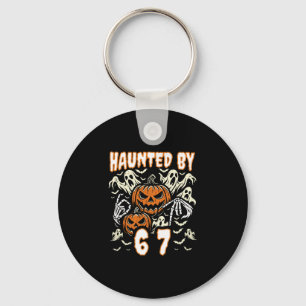 Funny Six Seven Meme Gen Alpha Haunted Keychain