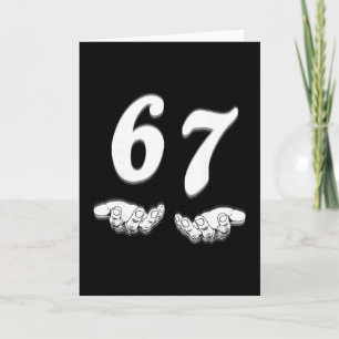 Funny Six Seven Meme Hands Gesture Gen Alpha Slang Card