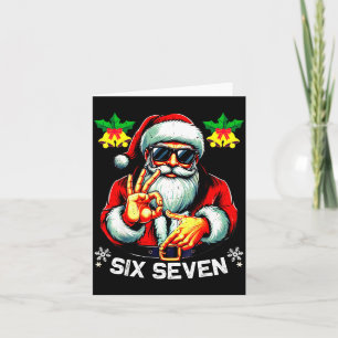 Funny Six Seven Meme Happy Christmas 2026 Cool San Card