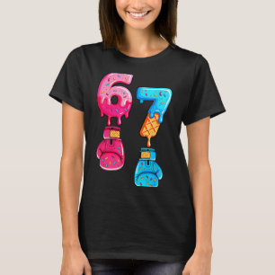 Funny Six Seven Meme Ice Cream Drip 67 Boxing  T-Shirt