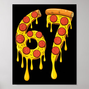Funny Six Seven Zza 67 Number Poster