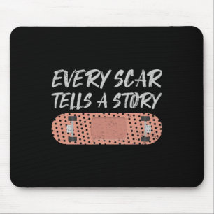 Funny Skate Distressed Design Cool Skateboarder Gi Mouse Pad