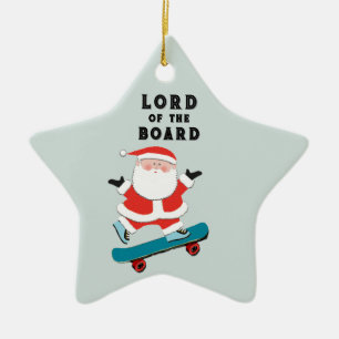 Funny Skateboarder Ceramic Ornament