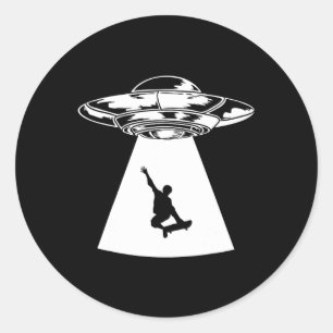 Funny Skateboarder Cool Skater Skateboarding Gift Classic Round Sticker