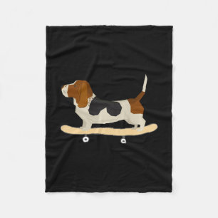 Funny Skateboarding Bett Hound Dog Gift Fleece Blanket