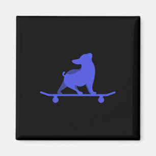 Funny Skateboarding Dog French Bulldog Lover Men W Magnet