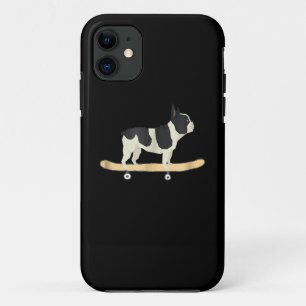 Funny Skateboarding French Bulldog Puppy iPhone 11 Case