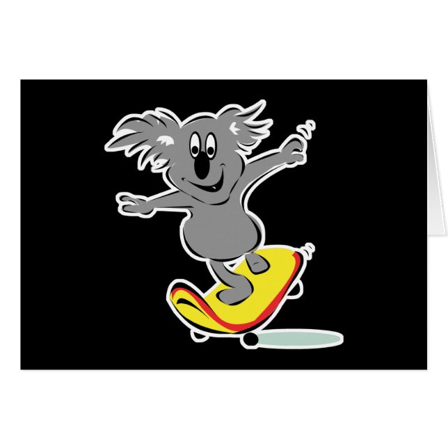 funny skateboarding koala bear (Front Horizontal)