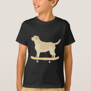 Funny Skateboarding Lab Dog T Shirt Gift