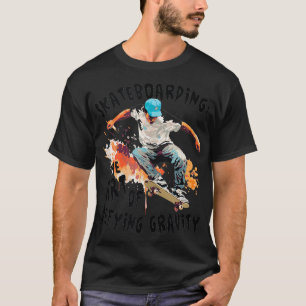 Funny Skateboarding Lover for Colourful Skater Art T-Shirt