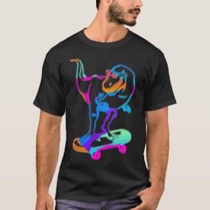 Funny Skater Dino Skateboard Skateboarding Board D T-Shirt