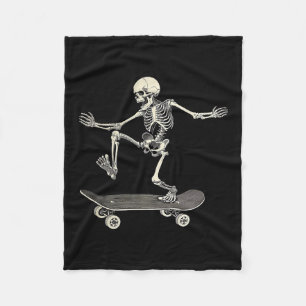 Funny Skater Gift For Girls Women Skateboard Skate Fleece Blanket