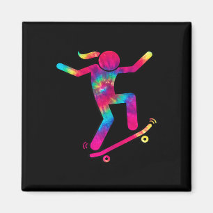 Funny Skater Girl I Love To Skateboard Skateboardi Magnet