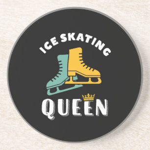 Funny Skater Girl Ice Skating Queen Coaster