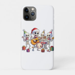 Funny Skeleton Band Christmas & New Year – 3D Cart iPhone 11 Pro Case