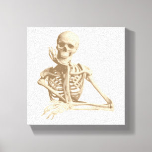 Funny Skeleton Canvas Print
