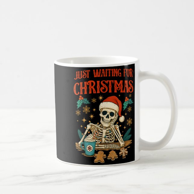 Funny Skeleton Christmas  Coffee Mug (Right)