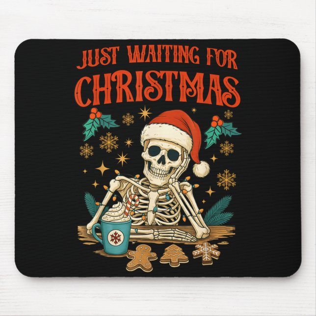 Funny Skeleton Christmas  Mouse Pad (Front)
