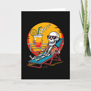 Funny Skeleton Cruise Cruising Ship Vacation Card