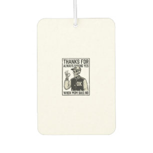 Funny Skeleton Dad Saying Yes Vintage Shirt Design Air Freshener