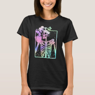 Funny Skeleton Drinking Coffee Caffeine Coffee B T-Shirt