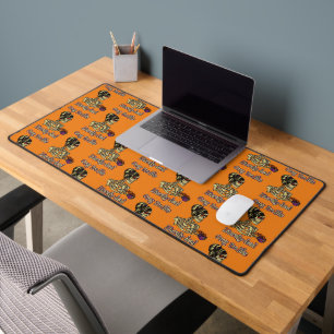 Funny Skeleton Drinking I'm literally Dead Coffee Desk Mat