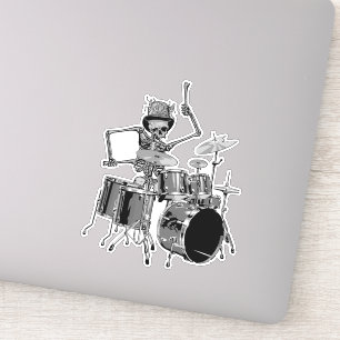 Funny Skeleton Drummer Musician 