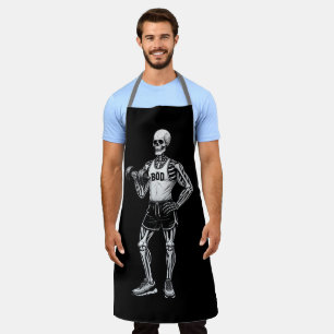 Funny Skeleton Father's Day Dad Bod Working Out  Apron