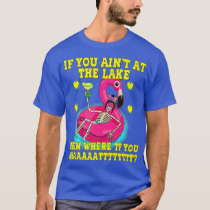 Funny skeleton flamingo floatie summertime summer T-Shirt