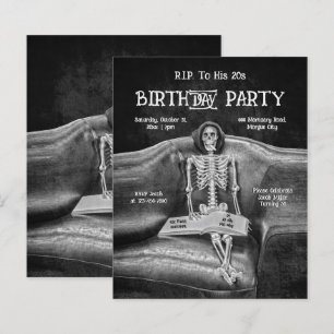 Funny Skeleton Gothic RIP To His 20s Budget