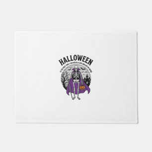 Funny Skeleton Halloween Cape Quote Vintage Design Doormat